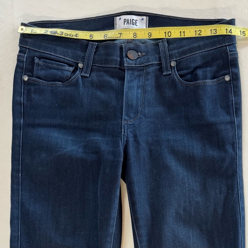 PAIGE Verdugo Ultra Skinny Emma Dark Wash Mid-Rise Jeans (28) - Picture 6 of 17